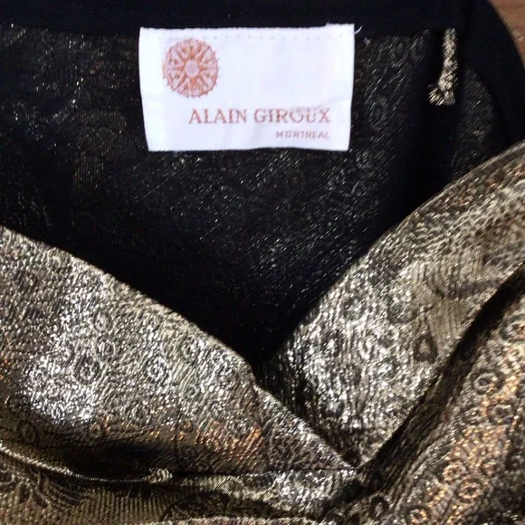 Luxe Metallic Gold & Black Camisole 1990’s Top M - Picture 2 of 15